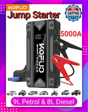 12V Car Jump Starter 5000A Booster Jumper Power Bank Battery Charge LCD Display