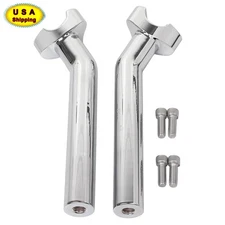 Chrome 8-1/2" Pullback Handlebar Risers For Harley Fat Boy Dyna Softail FLSTN
