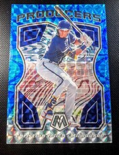 2021 Panini Mosaic - Producers Christian Yelich #P5 Reactive Blue Mosaic...