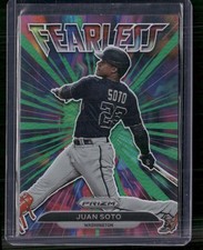 2022 Panini Prizm #FL-11 Juan Soto Fearless Green Prizm
