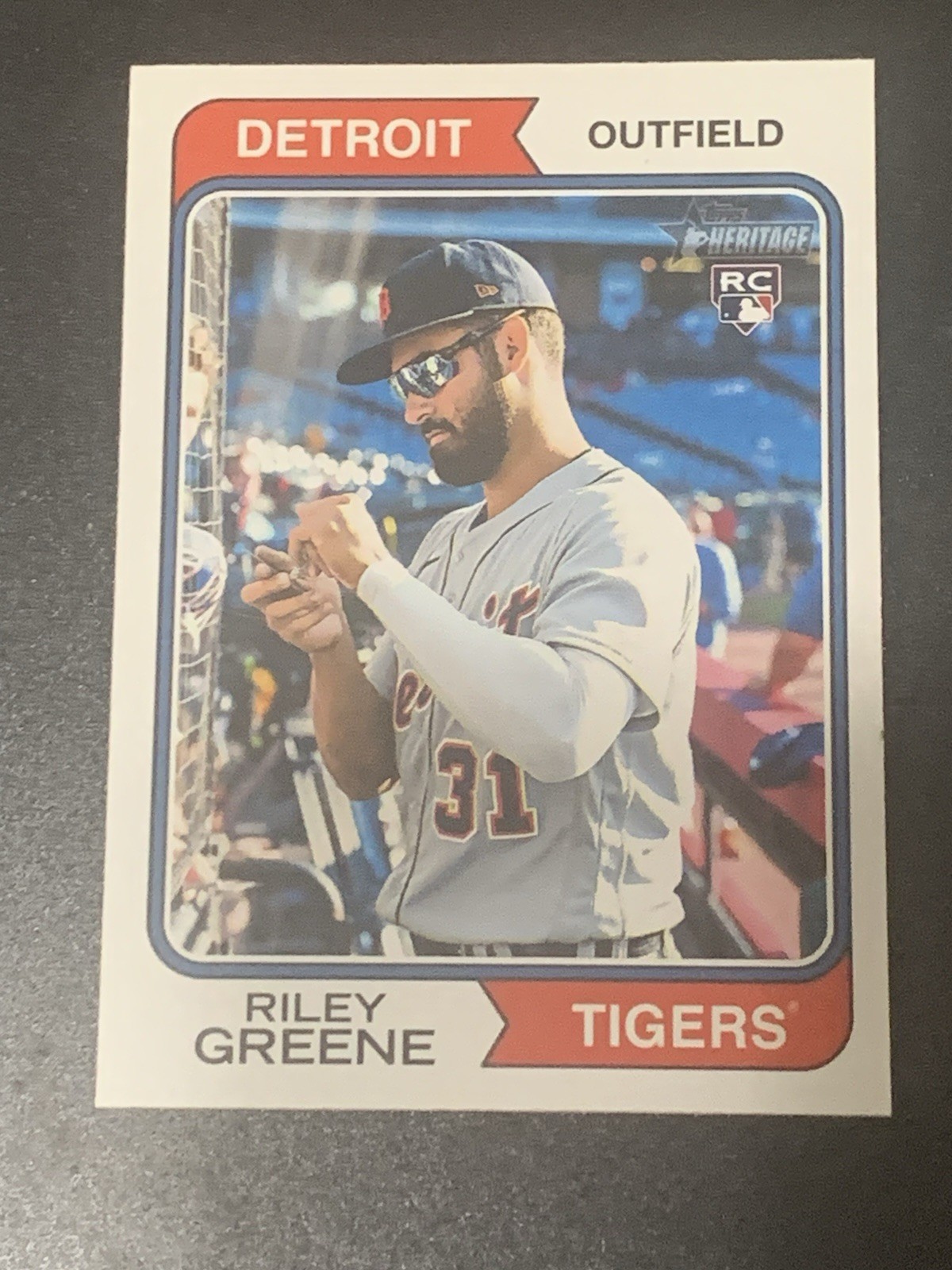 Topps 2023 Heritage Image Variation Riley Greene RC #48 Detroit Tigers