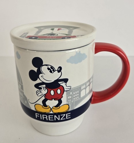 Disney Store Florence Mickey Mug Lid Coaster Red Yellow Blue City Tours 1928 - Picture 2 of 6