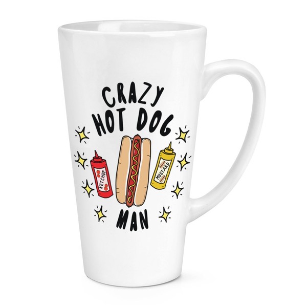 VerrüCkte Hot Dog Mann Stars 483Ml Groß Latte Becher Cup Fast Food Lustiger Witz-image