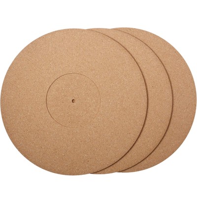 3 Pieces Cork Turntable Mats In 12 Inch X 3 Mm Recessed Turntable Plat
