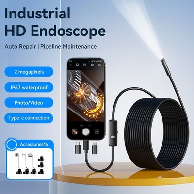 Borescope Camera with Light, 16.5ft Endoscope Inspection,Waterproof Snake Camera