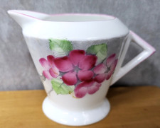 Small Shelley Cream Milk Jug Eve Shape With Pink Floral Decoration. 2 1/2 ". rbd
