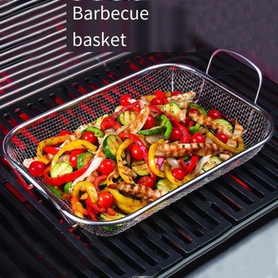 Heavy-Duty Vegetable Grill Basket - 15x11 Inch For Perfectly Grilled Veggies!