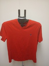 POLO RALPH LAUREN DESIGNER V-NECK TEE T SHIRT Mens Medium Red