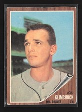1962 Topps #259 Lou Klimchock Milwaukee Braves VG