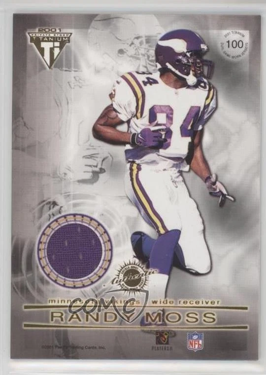 2001 Pacific Private Stock Titanium Randy Moss Daunte Culpepper #100 HOF - Image 2 of 2