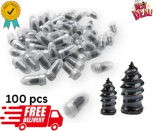 100 Pcs Rubber Tire Nail Repair Kit Screw In Tire Plugs for Car Truck SUV Van