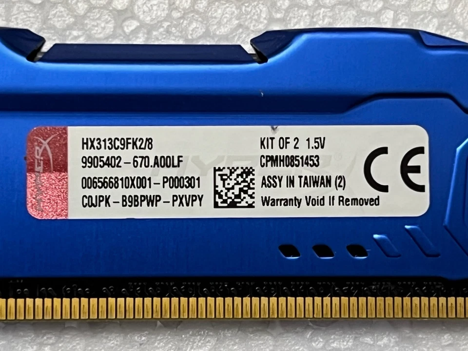 HYPERX Fury Computer RAM Set CMPH0851453 Gaming HX313C9FK2/8 - Image 4 of 4