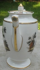 Ant. 1820s French Old Paris Porcelain Hand Painted Tall Teapot