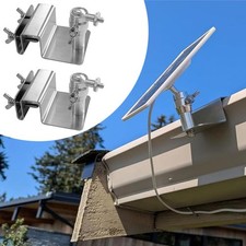 Solar Panel Mount Gutter Bracket for Eufy For Arlo Cameras with 1/4 Screw Fix