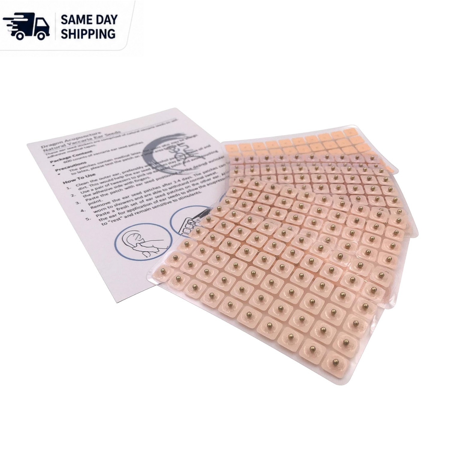 Refill Pack of 300 Magnetic Acupressure Ear Seeds for Wellness and Relaxation