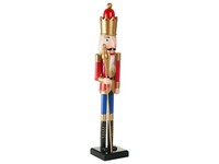 Nussknacker-Figur Kiefernholz Handgefertigte Weihnachtsdeko Rot Malaran