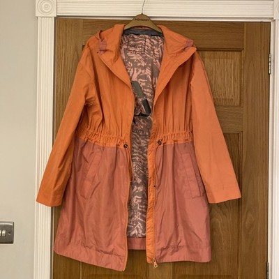 Geox Respira Waterproof long Jacket Orange Coral Pink 8-10 packable festival 