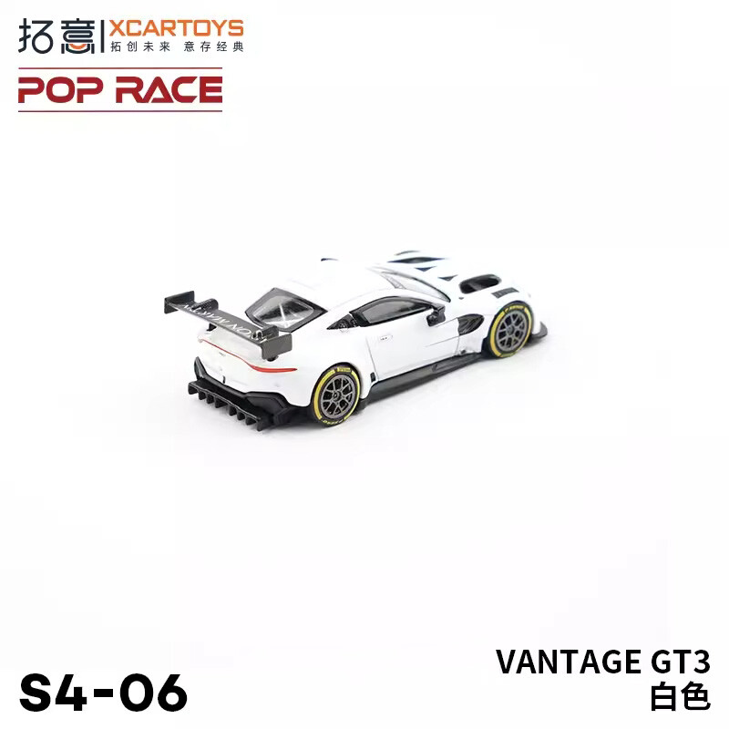 XCartoys x Pop Race 164 AM GT3 White Diecast Model Car eBay
