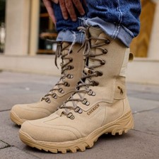 Men's Military Boots Winter Boots Combat Boots Lace Up Boots For Men