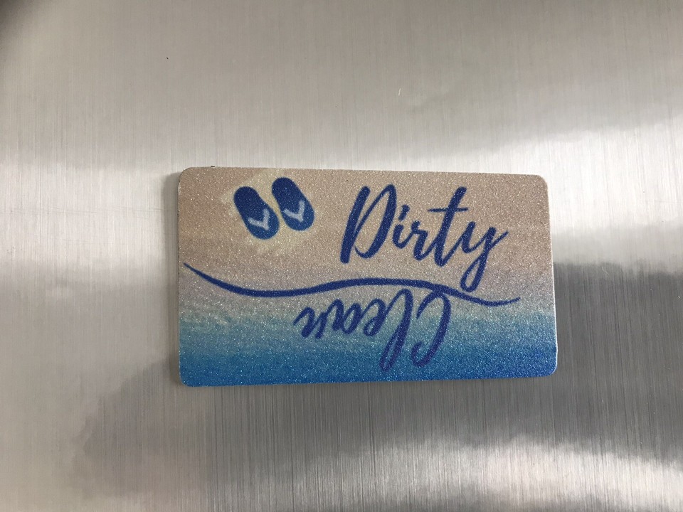 Dishwasher Magnet Clean Dirty Sign Dishes Kitchen Flip Turn Beach Flip ...