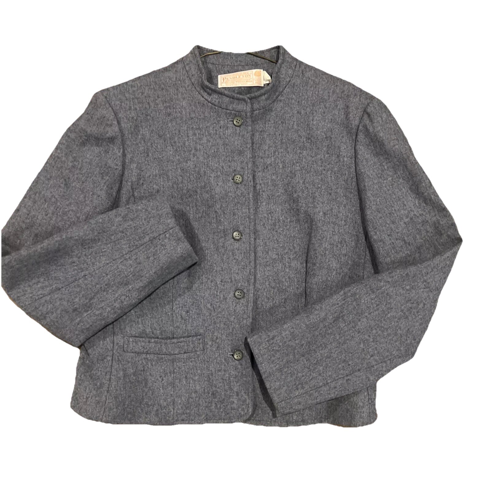 Pendleton Wool Mandarin blazer Jacket Medium Butt… - image 1