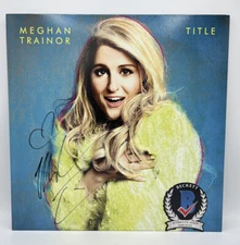 MEGHAN TRAINOR SIGNED AUTOGRAPH ALBUM VINYL LP TITLE RECORD B BECKETT BAS COA