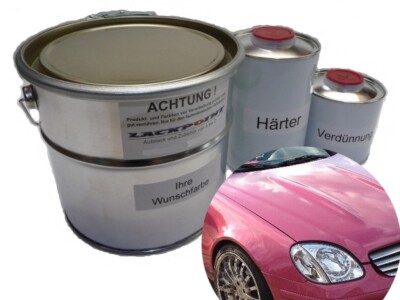 1 Liter Set 2K Autolack Light Pink Metallic kein Klarlack Lackpoint glänzend