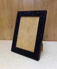 6x4" Picture/Photo Frame  BLACK MOSAIC effect finish - Will stand or hang