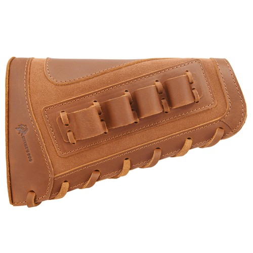 Custodia in pelle per munizioni copri fucile fucile buttstock per .357/.308/.22lr/12GA - Foto 8 di 62