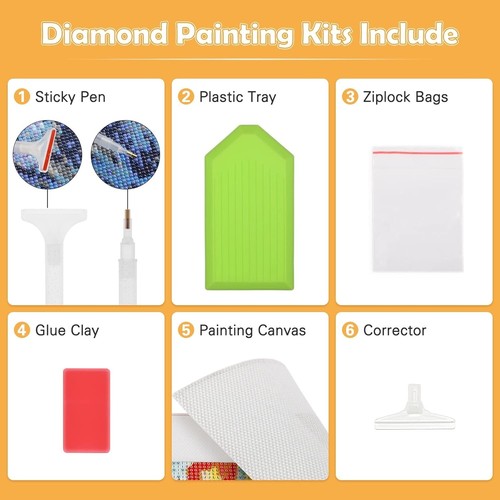 5D Diamond Painting Rose Lady Diamond Art Kits for Adults, Round Full Drill Rose - Picture 2 of 7