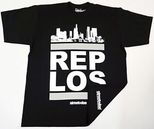 STREETWISE LA SCRIPT T-shirt Los Angeles California Tee Adult Men Black NWT 