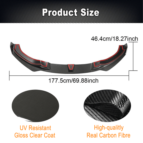 Carbon Front Spoiler Lippe Splitter Frontspoiler für BMW 4er F32 F33 F36 M-Paket - Picture 7 of 12