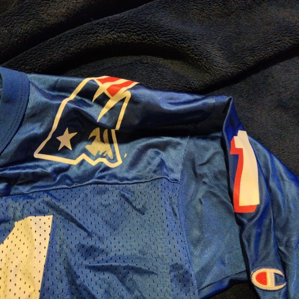 Camiseta de fútbol Drew Bledsoe New England Patriots campeón talla 44 Foto 3 de 4