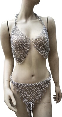 Medieval Chainmail Swim Wear Bra & Panty Harness Lingerie Set (Sexy  Product) Sil | eBay