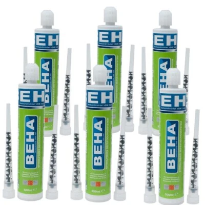 BEHA Injektionsmörtel Verbundmörtel Klebemörtel 6 x 300ml Montagemörtel Beton Ziegel