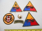 SET LOT VINTAGE WW2 ERA US ARMY TANK GROUP 8 PATCHES 4 WHEEL DESTROYER MILITARY