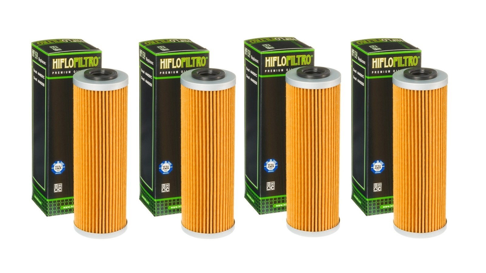 Hiflofiltro Oil Filters x4 Fits DUCATI PANIGALE 899 959 1199 1299 (2012 to 2018)