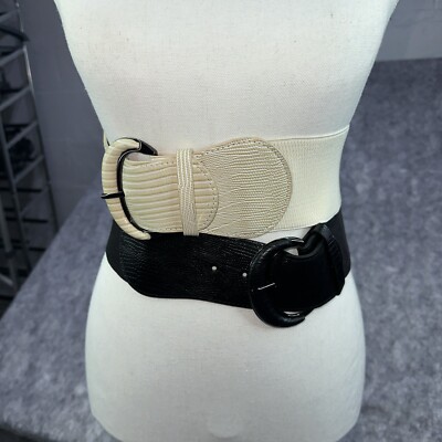 Stylish Black and Cream Belt Set Boutique Western Belt 2-Pack | Country Western Fashion  main image 3