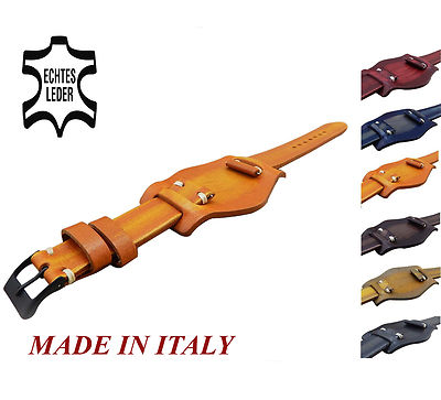 Vintage Italy Echt Leder Uhrband 20mm,22mm,24mm Uhrenarmband Leather Watch Strap
