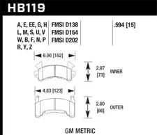 Hawk Performance HB119F.594-JY HPS Disc Brake Pad
