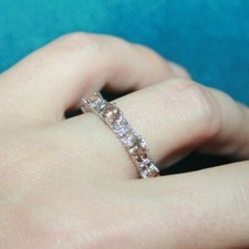 topaz zirconia ring silver plate jewelry evening cocktail wedding engagement