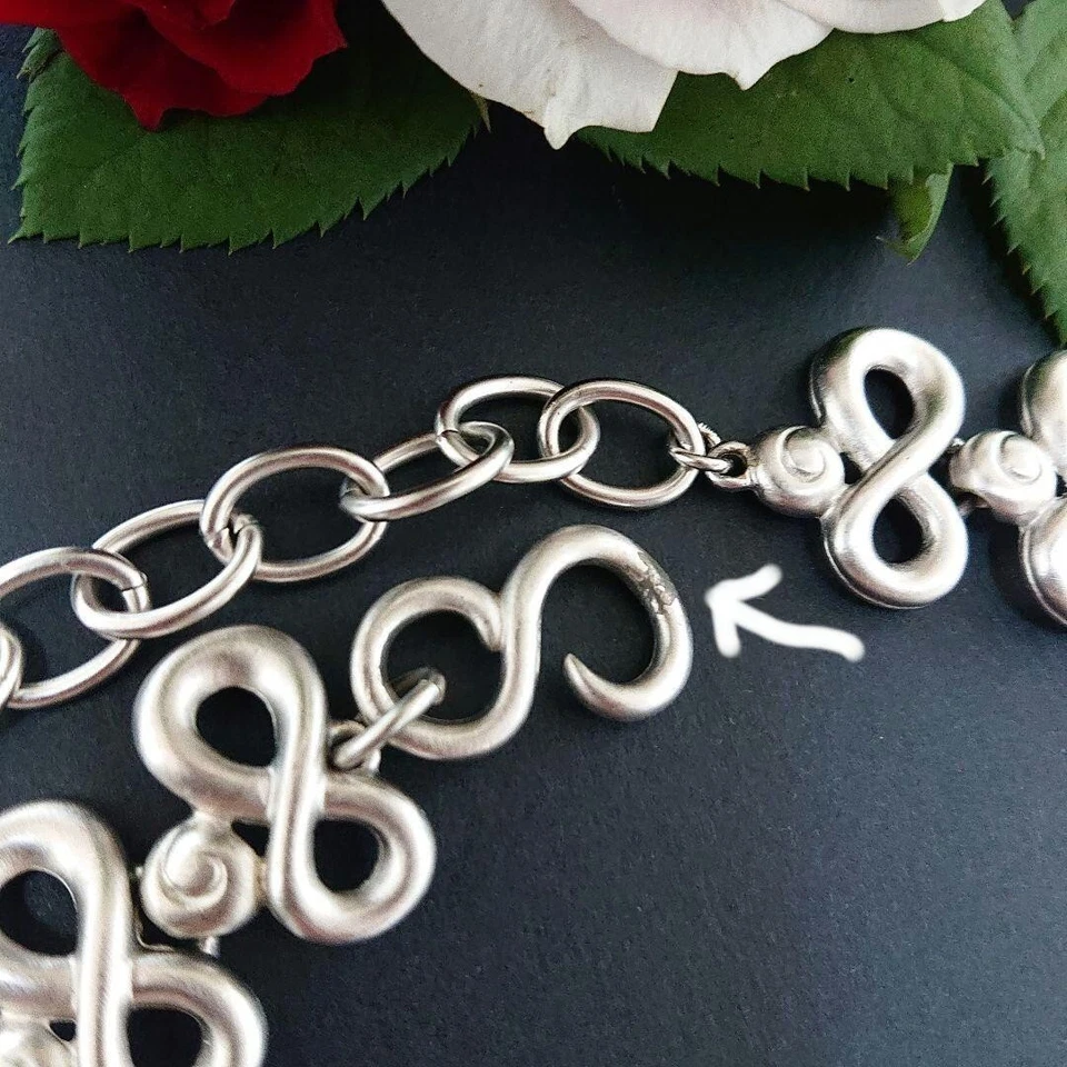 GIVENCHY Necklace AUTH Vintage Rare SilverPendant choker Logo G Circle WOMENS!!! - Image 3 of 4