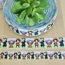 5/8 7/8" 1 YD One Piece Grosgrain Ribbon D. Luffy Tony Tony Chopper Zoro