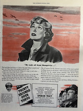 1944 Movie 30 Seconds Over Tokyo Spencer Tracy Shangri La Johnson VTG Print Ad