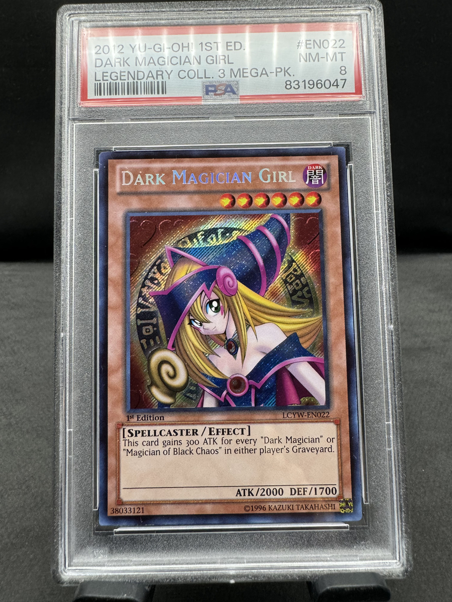 Yugioh PSA 8 Dark Magician Girl LCYW-EN022 (Secret Rare) 1st Ed