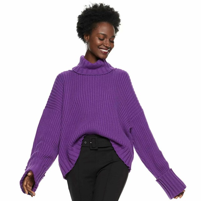 Nine West Purple Pansy Wool Blend 