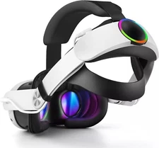 Adjustable RGB Head Strap with 10000mAh Battery for Meta Quest 3S VR Accessories