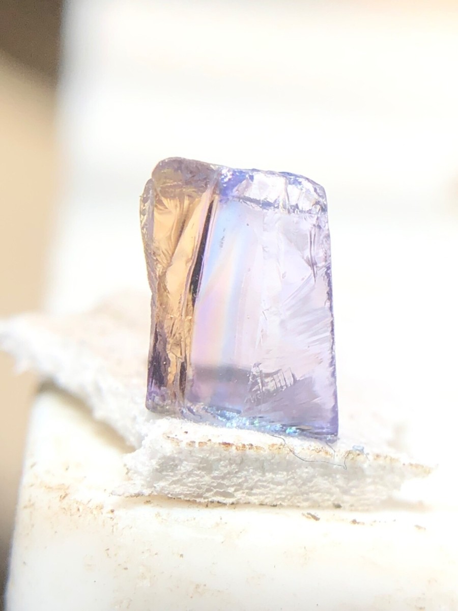 Tanzanite Rough, Blue Brown, Bio Color Zoisite Crystal, Unheated