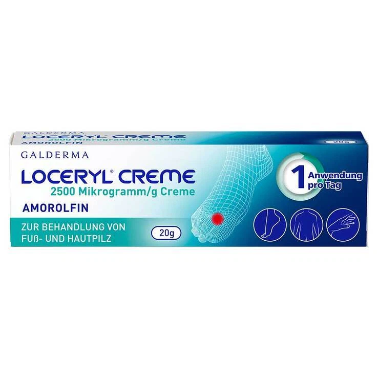 LOCERYL® Creme gegen Fußpilz · 20 g · PZN 04520400