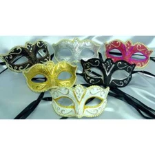 Glitter Masks w/Trim Two-tone Astd